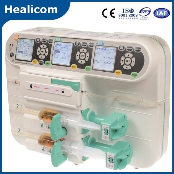 Pompa di iniezione portatile automatica del doppio canale della pompa per infusione della siringa dell'attrezzatura dell'ospedale medico