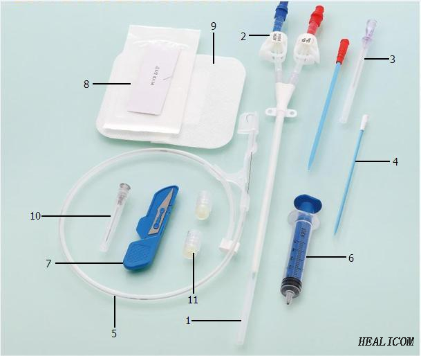 Consumabili medici monouso Kit per catetere per emodialisi