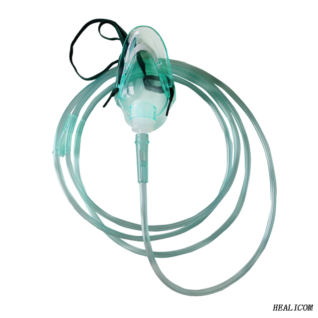 Dispositivo per maschera di ossigeno monouso con cannula nasale per ossigeno
