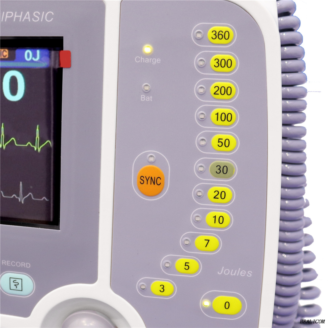 Monitor esterno portatile per defibrillatore cardiaco di emergenza bifasico HC-8000D