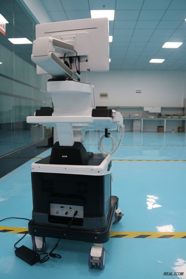 Apparecchiatura medica HUC-820 Doppio monitor Scanner ad ultrasuoni doppler a colori carrello 4D