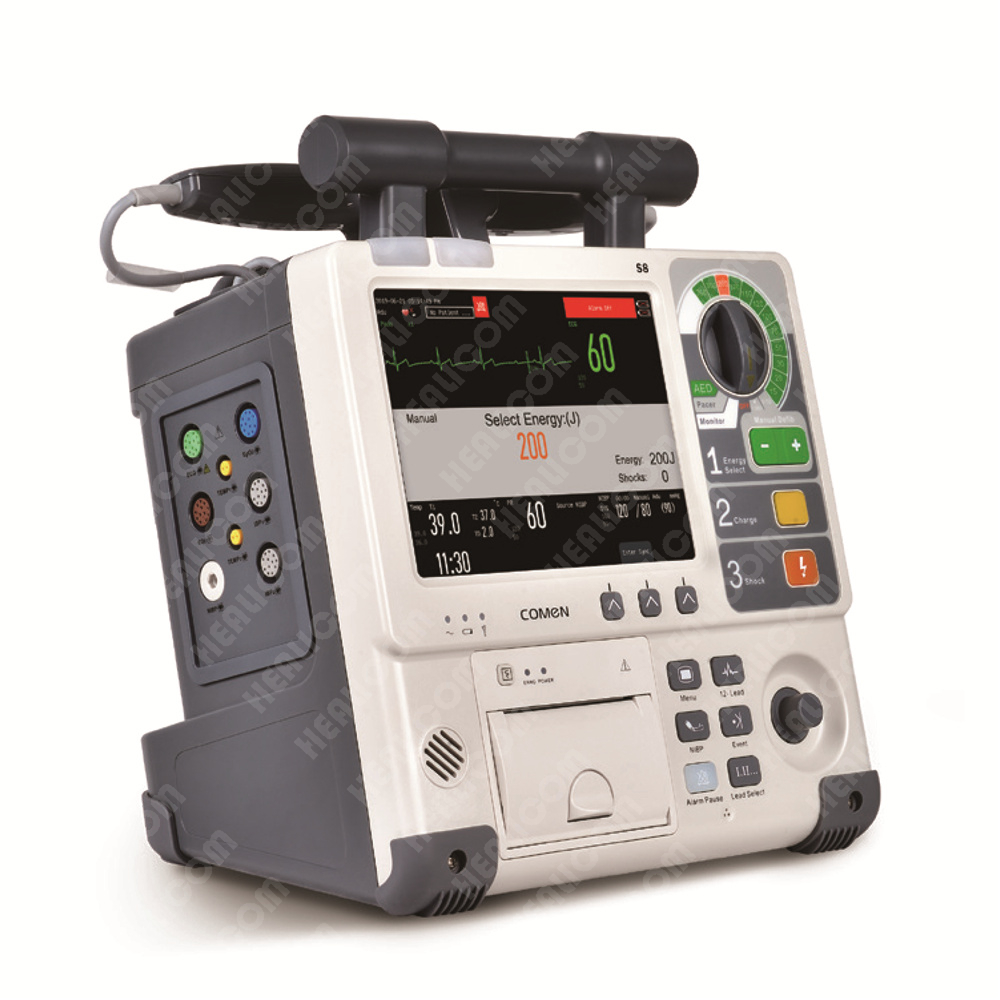 Monitor defibrillatore cardiaco esterno automatizzato DAE di emergenza portatile S8