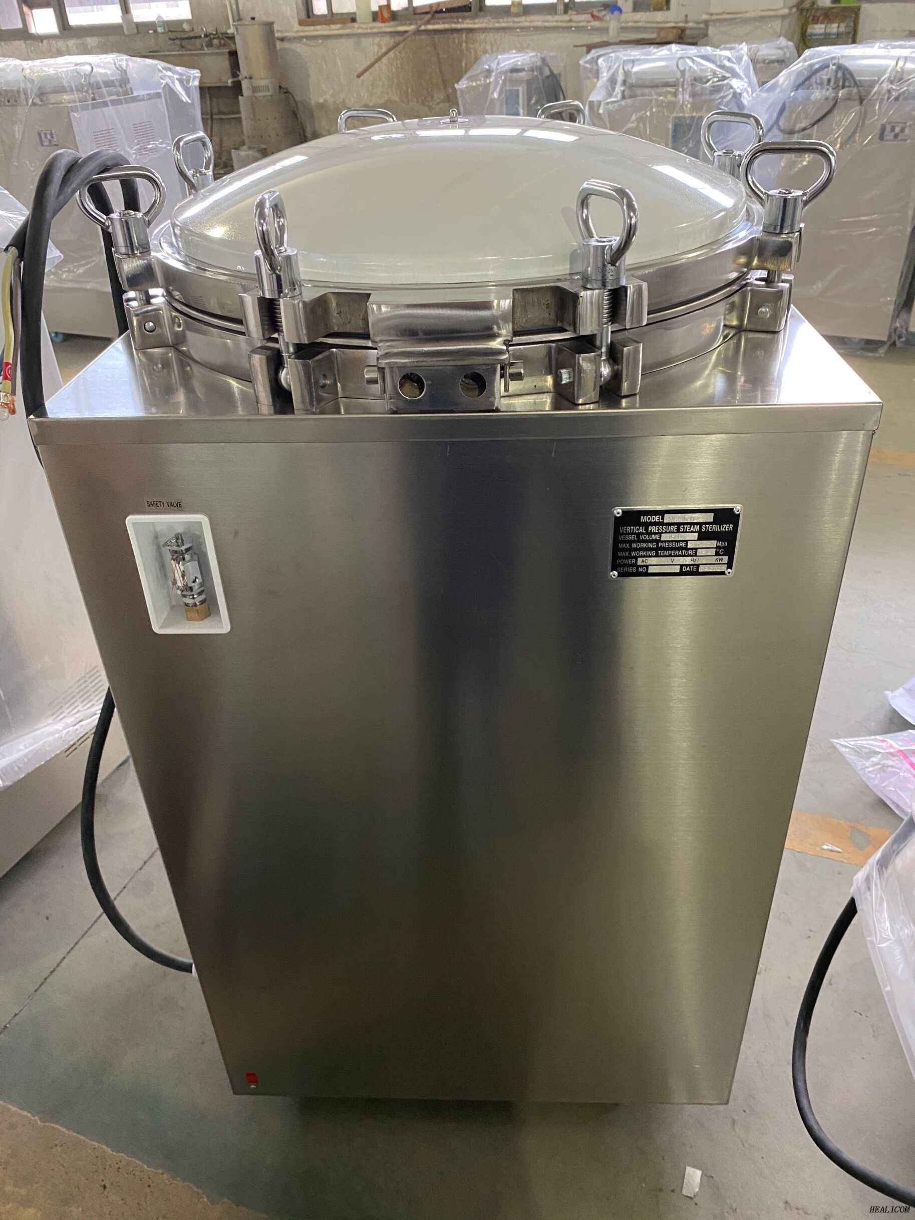 Sterilizzatore a vapore a pressione verticale da 50 litri Autoclave verticale completamente automatica